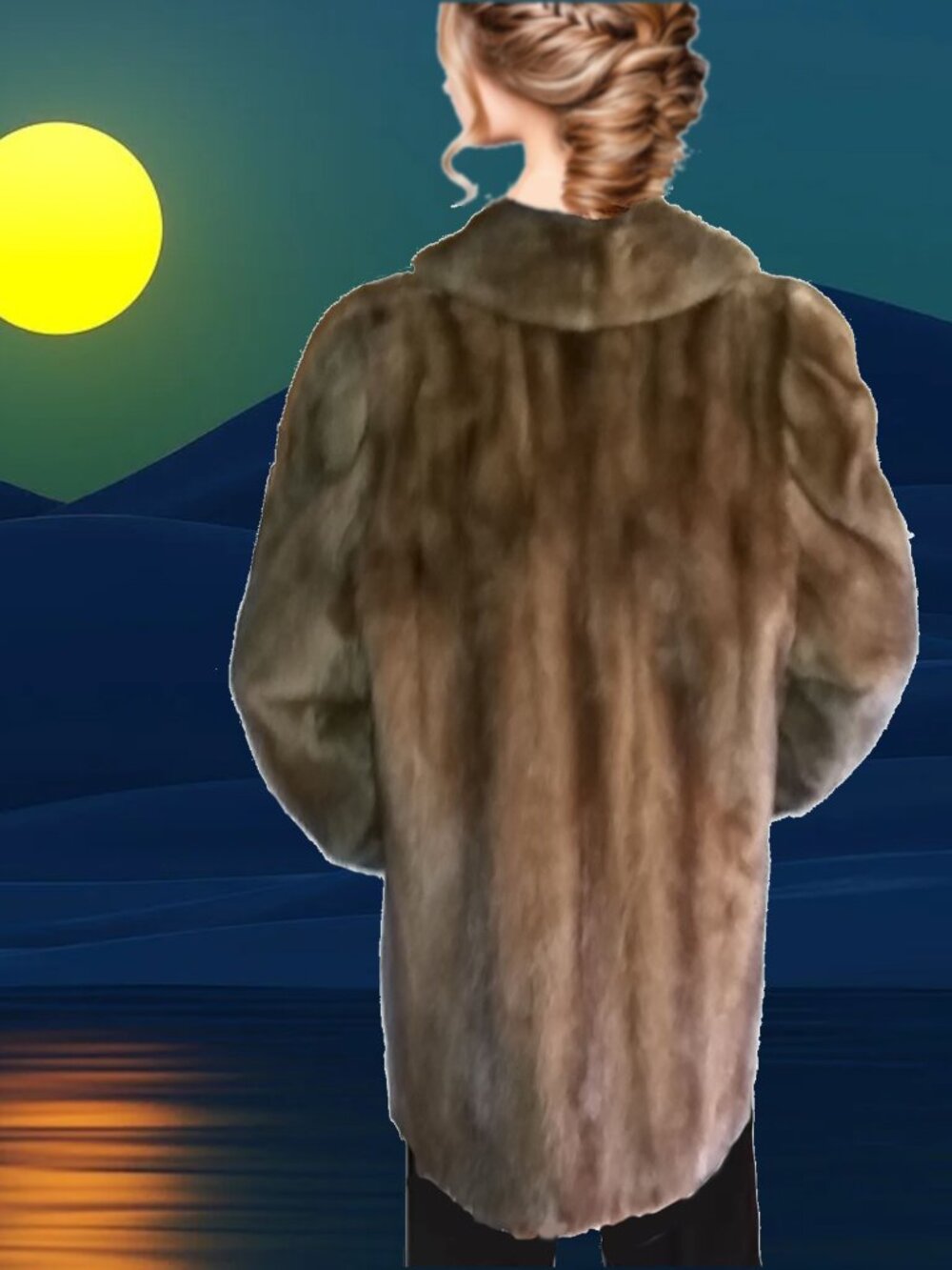 Pappas Genuine Mink Fur Coat